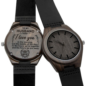 Engraved Wooden Watch